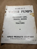 1945 APSCO Products Rebuilt Water Pumps catalog 1929-1945