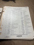 1953 Carter Carburetor parts catalog 1935-1953