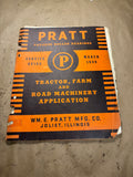 1940 Pratt Tapered Roller Bearings Tractor Farm and Road catalog 1920-1944