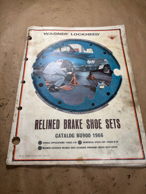 1966 Wagner Lockheed Relined Brake Shoe Sets 1939-1966