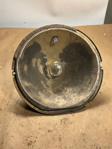 1930s Chevrolet brass antique car headlight 7” reflector and bulb socket