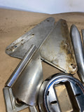 1946-1948 Plymouth interior exterior stainless trim pieces lot of 16