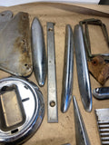 1946-1948 Plymouth interior exterior stainless trim pieces lot of 16