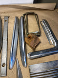 1946-1948 Plymouth interior exterior stainless trim pieces lot of 16