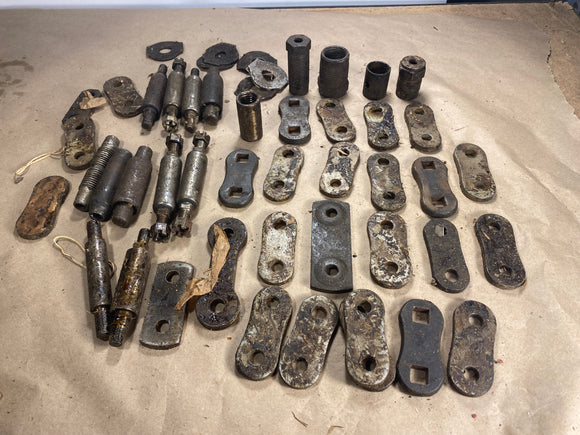 Vintage 1920s 1930s 1940s Ford GM Chrysler spring shackle parts lot x50