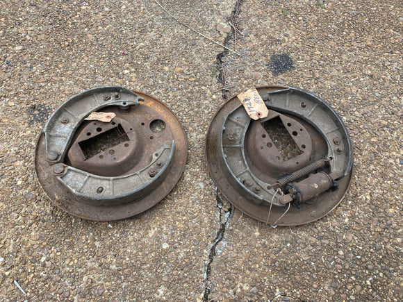 1928 REO Flying Cloud drum brake backing plate pair