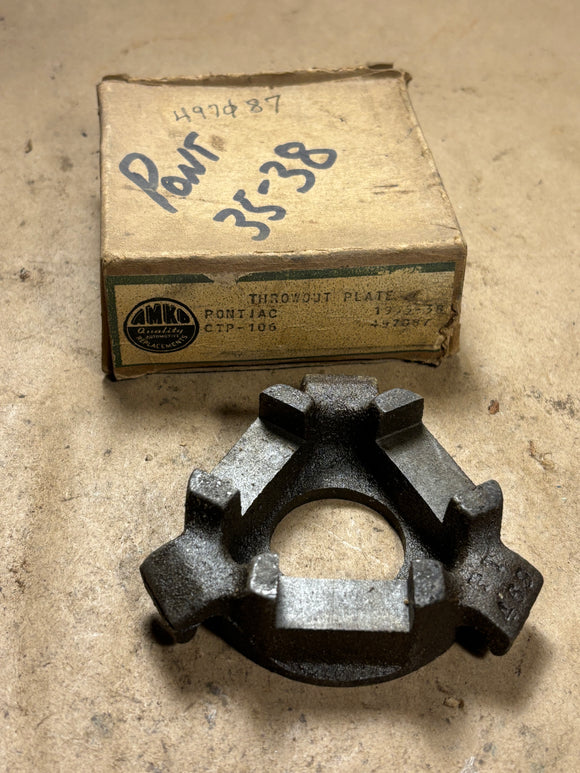 1935-1938 Pontiac throwout plate 197087 NORS