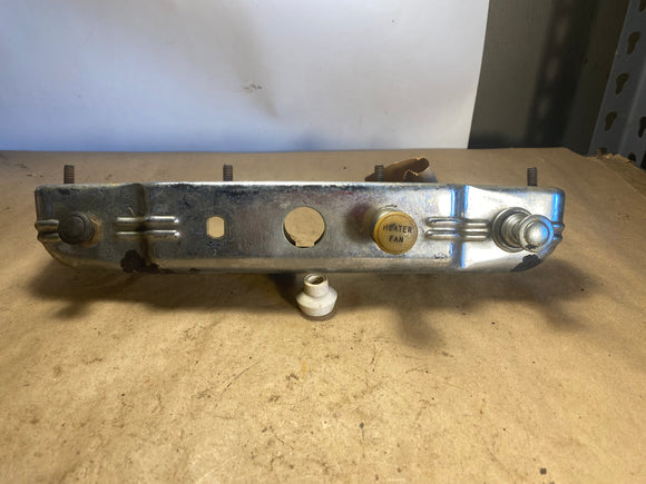 1947 Plymouth heater fan control bezel panel with switches