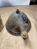 Vintage 1920s 1930s auto headlight housing and brass reflector 6 1/2”