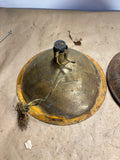 Vintage 1920s 1930s auto headlight housing and brass reflector 6 1/2”