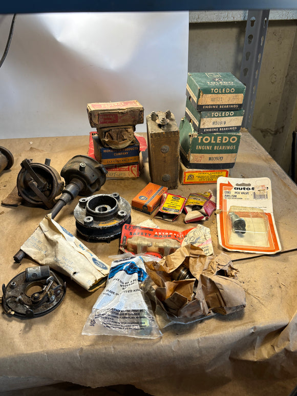 Vintage auto parts lot Dodge Chevy 1930s 1940s 1950s x20 pieces NOS NORS