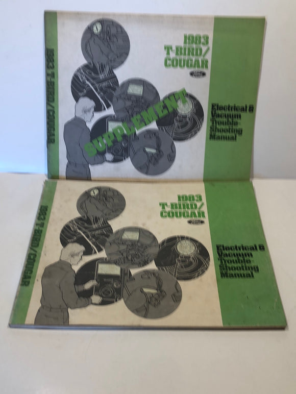 1983 Ford Thunderbird Cougar electrical vacuum troubleshooting manual