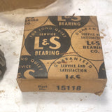 L&S 15118 tapered roller bearing vintage NOS made IN USA