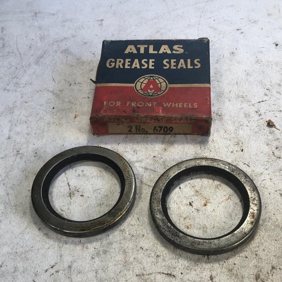 1954 Ford Mercury front wheel grease seals pair NOS Atlas 6709