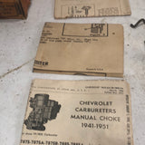 1941-1951 Chevrolet std trans carburetor kit NORS