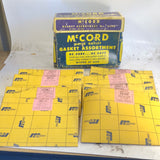 Vintage McCord water outlet gasket assortment display 1950s 1960s
