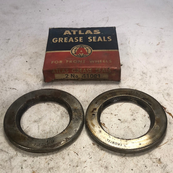 1955-1957 Pontiac Grand Prix front wheel grease seals pair NOS Atlas 41081