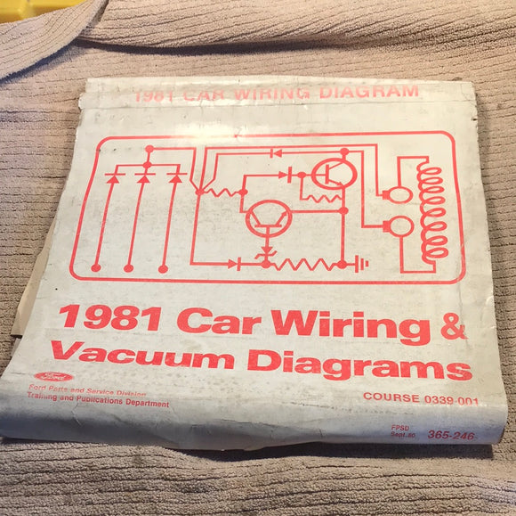Ford 1981 Car Wiring and Vacuum Diagrams Pinto Fairmont Mustang