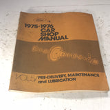 1975-1976 Ford Car Shop Manual Volume 5 Predelivery Maintenance Lubrication
