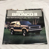 1986 Ford Bronco II sales brochure Eddie Bauer XLT new from sealed box