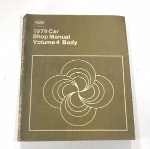 1978 Car Shop Manual Vol 4 Body