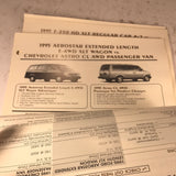 1995 Ford Car/Truck Competitive Comparisons pages