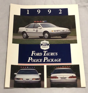 1992 Ford Taurus Police Package dealer sales broxhure