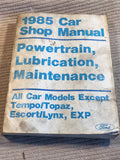 1985 Ford Car Shop Manual Powertrain Lubrication Maintenance