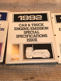 1992 Ford Car and Truck Engine/Emissions Summary and Specifications set 3 vol.