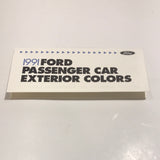 1991 Ford Passenger Car Exterior Colors brochure