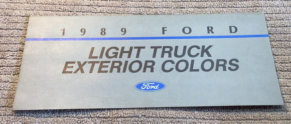 1989 Ford Light Truck Exterior Colors pamphlet brochure