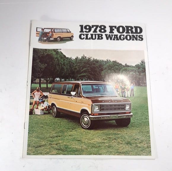 1978 Ford  Club Wagons dealer sales brochure