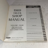 1969 Ford Truck Shop Manual Vol 4 Predelivery Maintenance Lubrication