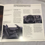 1987 Ford Thunderbird sales brochure