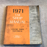 1971 Ford Car Shop Manual Volume 3 Electrical