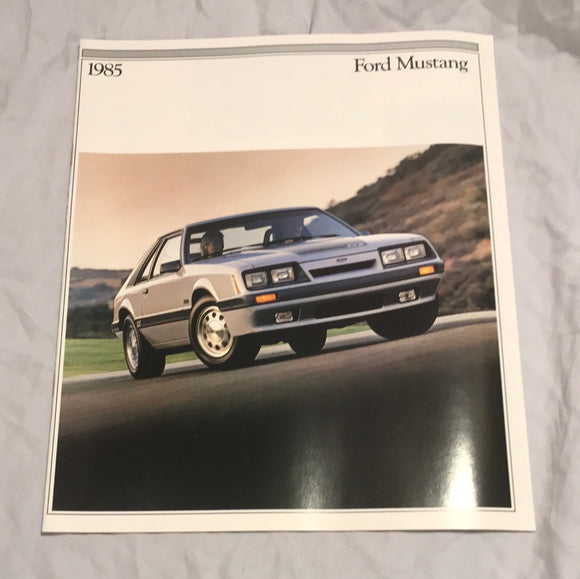 1985 Ford Mustang sales brochure