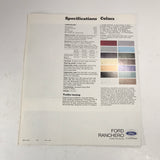 1978 Ford Ranchero dealer sales brochure