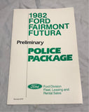 1982 Ford Fairmont Futura Preliminary Police Package sales brochure