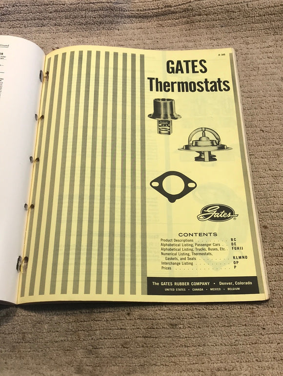 1978 Gates Automotive Products dealer catalog 1965-1966
