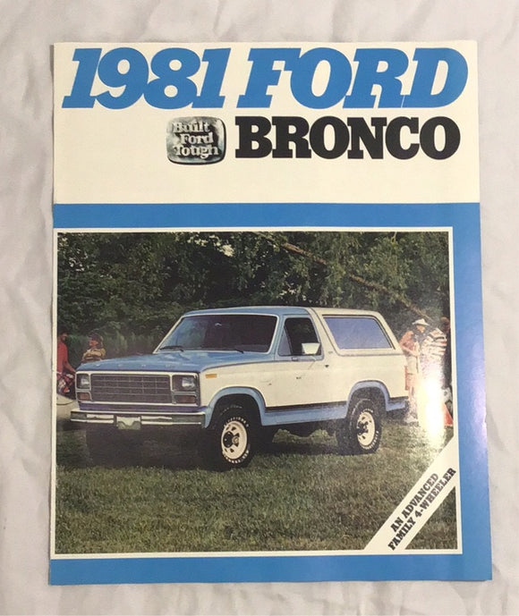 1981 Ford Bronco dealer sales brochure