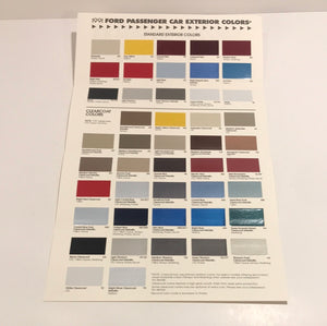 1991 Ford Passenger Car Exterior Colors brochure