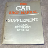 1986 Ford Car Shop Manual Supplement Airbag Tempo Topaz
