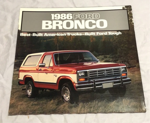 1986 Ford Bronco dealer sales brochure