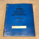 1988 Car Shop Manual Supplement Air Bag Tempo Topaz