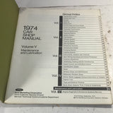 1974 Ford Car Shop Manual Pre-delivery, Maintenance, Lubrication