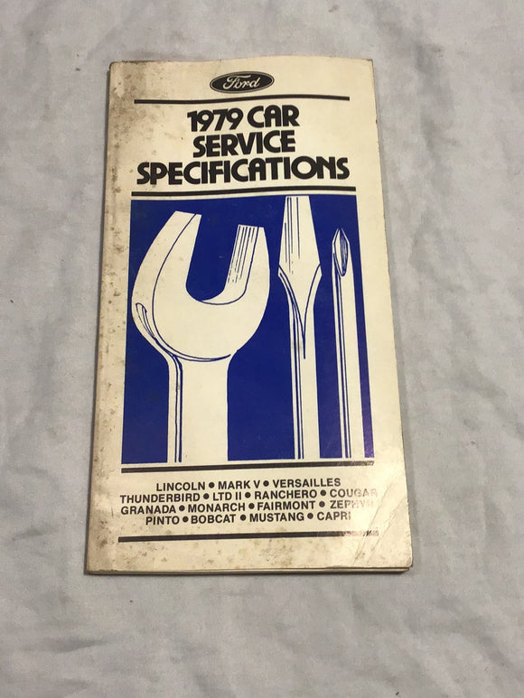 1979 Ford Car Service Specifications book