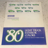1980 Ford Truck Exterior Color Selections brochure