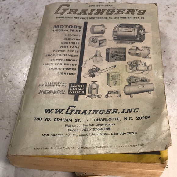 1977-1978 Grainger’s Wholesale Net Price Motorbook No. 349