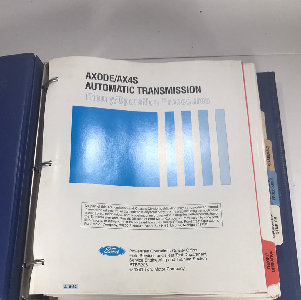 Ford AXODE AXOD AX4S Automatic Transaxle Reference Manual – Andrew's ...
