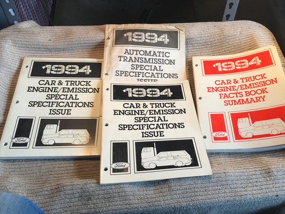 1994 Ford Car and Truck Engine/Emissions Summary and Specifications set 3 vol.